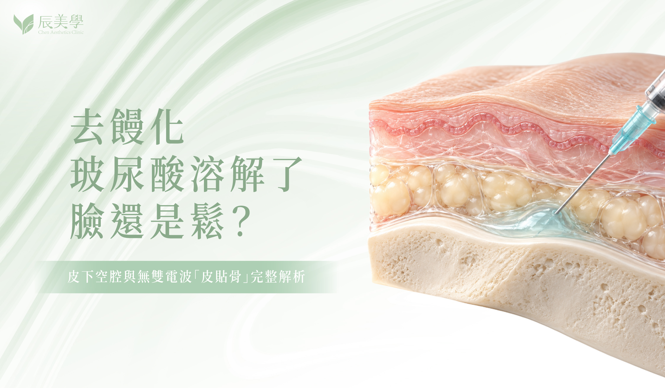 皮下空腔與無雙電波皮貼骨形象示意圖＿辰美學