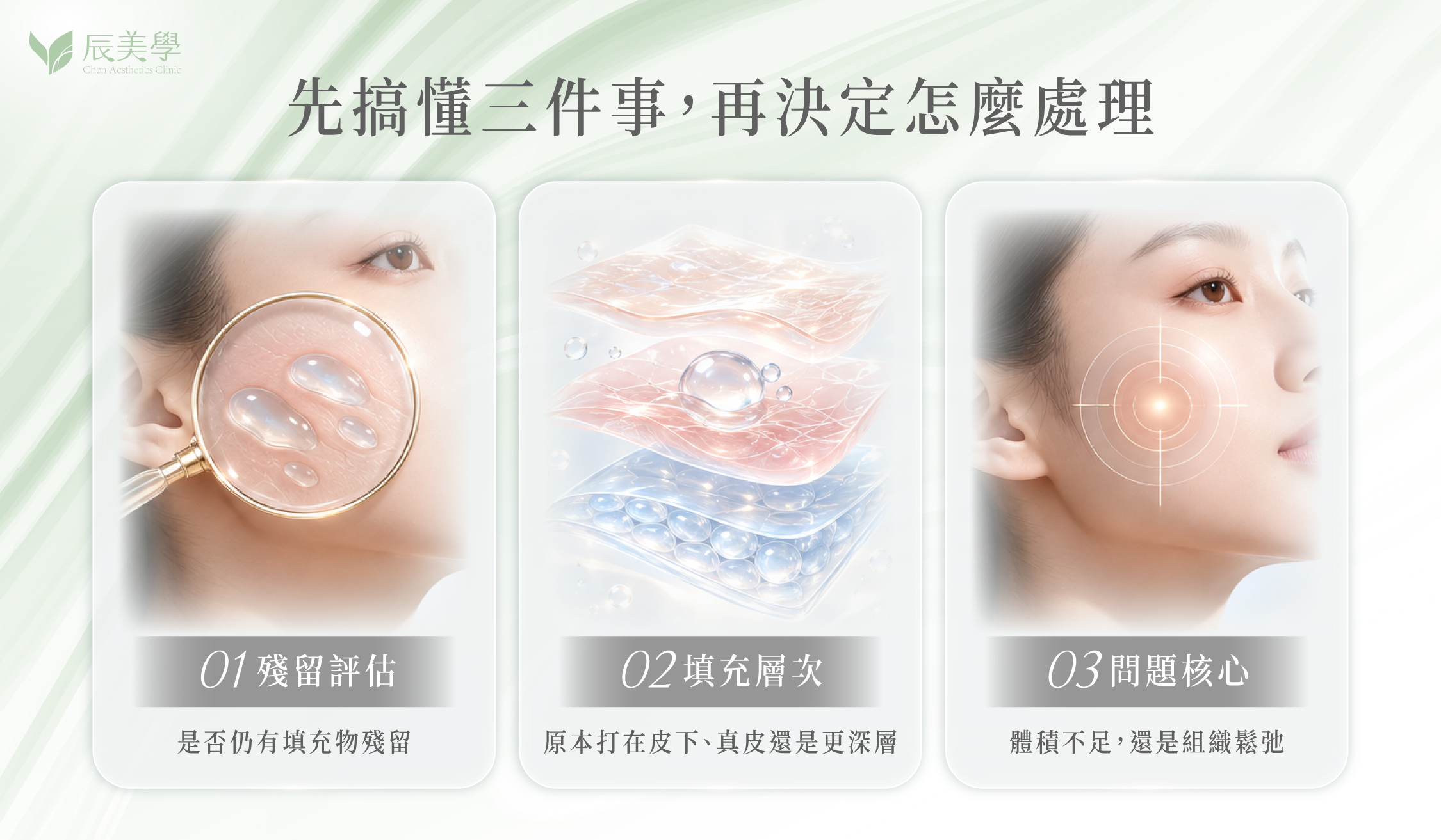 填充後皮下空腔術前評估三重點：殘留、層次、問題核心＿辰美學
